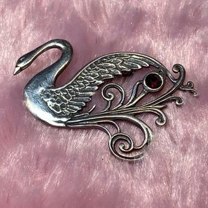 Sterling Silver Swan Pin